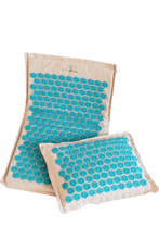 Load image into Gallery viewer, Yoga Mat and Acupressure Set Bundle Blue - Green Yoga Project
