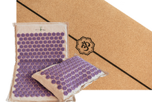 Load image into Gallery viewer, Mat and Acupressure Bundle Purple - Green Yoga Project